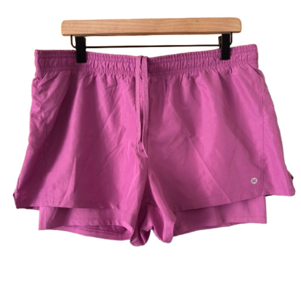 RBX Activewear Athletic Running/ Fitness Attached Under Shorts Woman's Size L #R